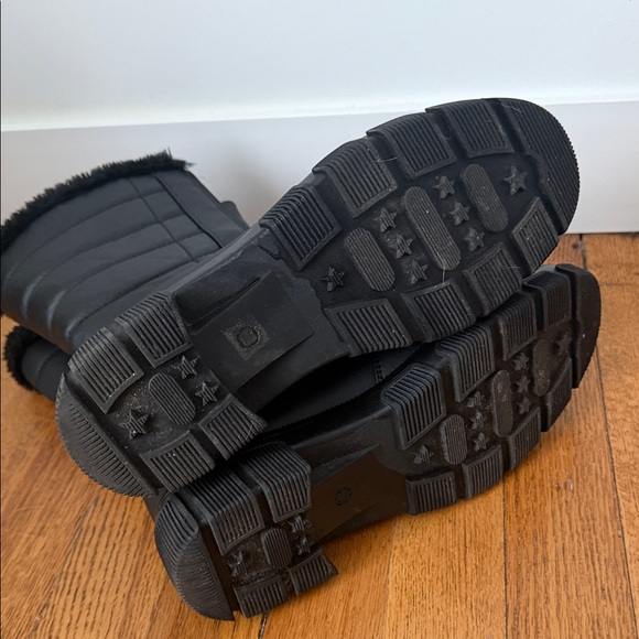 Cozy Black Quilted faux fur Women's Boots 8W - Picture 10 of 10